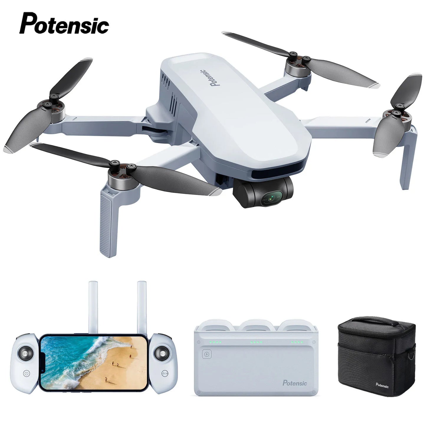 Potensic C0 Mini Drone 3 Axis Gimbal 6KM GPS 4K Quadcopter
