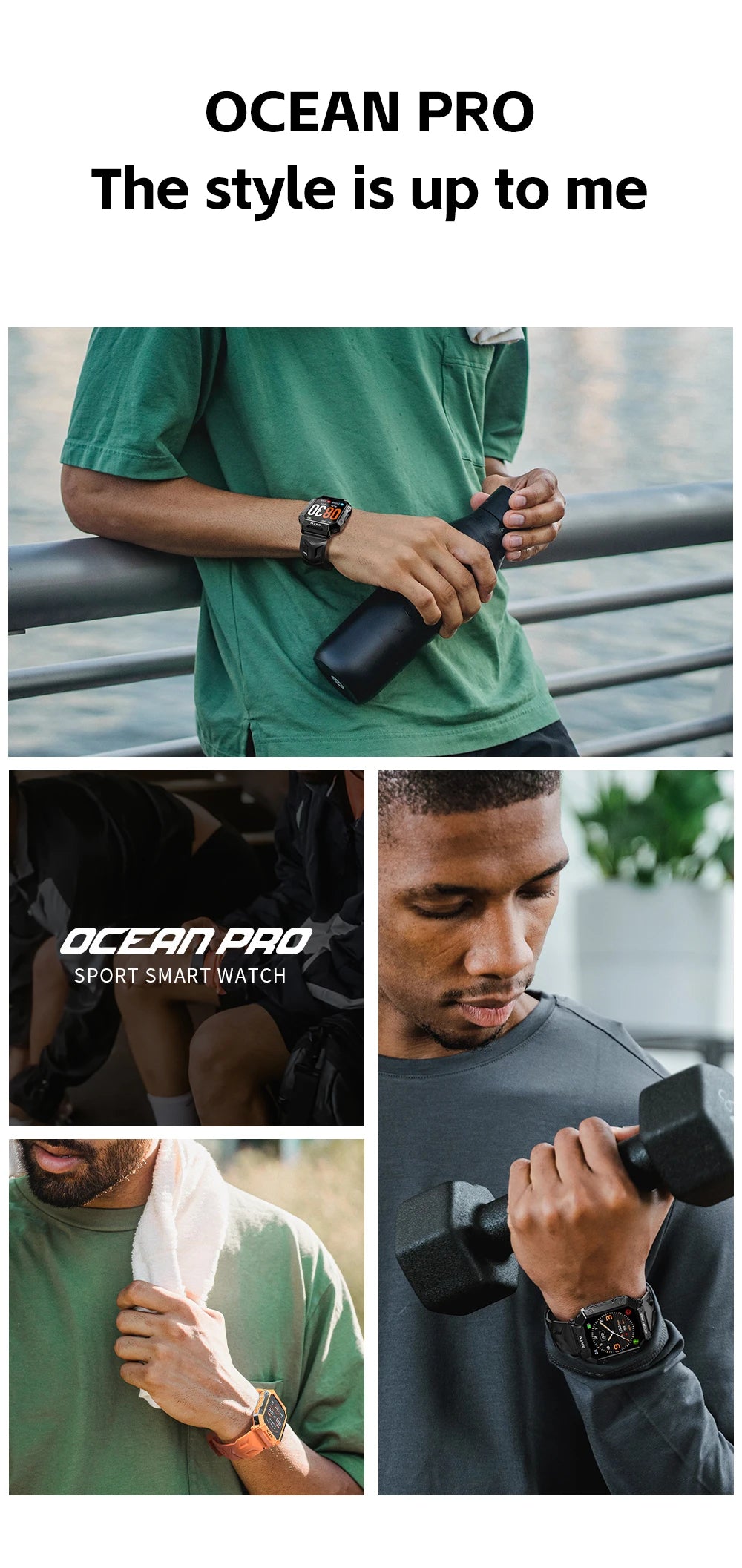 Lokmat Ocean Pro Smart Watch 5ATM Waterproof Heart Rate