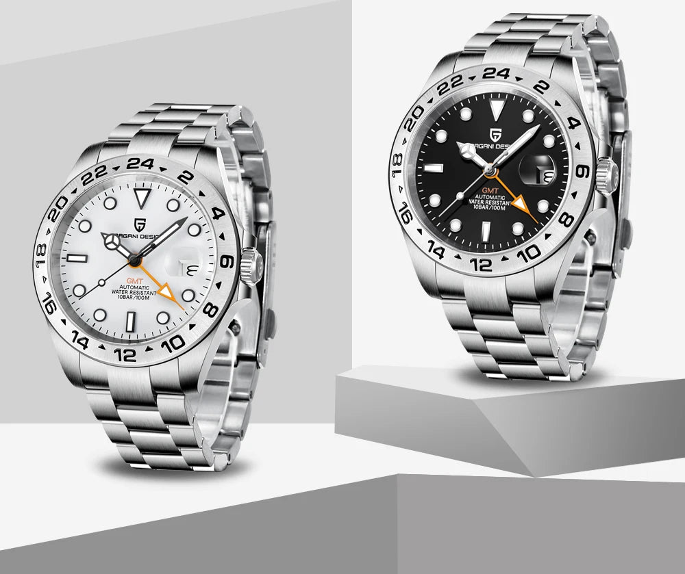 PAGANI DESIGN 2025 GMT Watch 42MM Automatic Mechanical Sapphire Stainless Steel