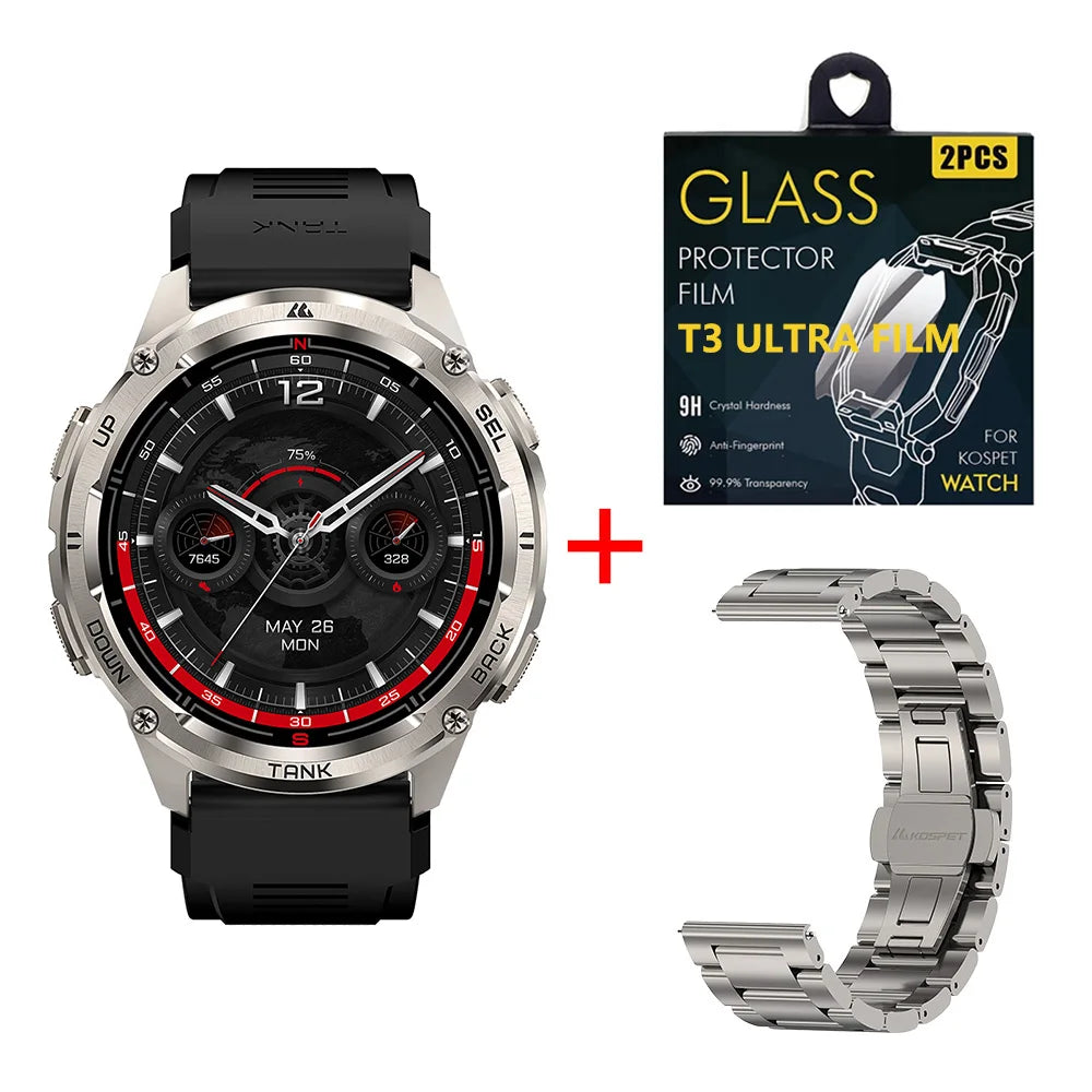 KOSPET Tank T3 Ultra 2 GPS Rugged Smartwatch Men Altimeter