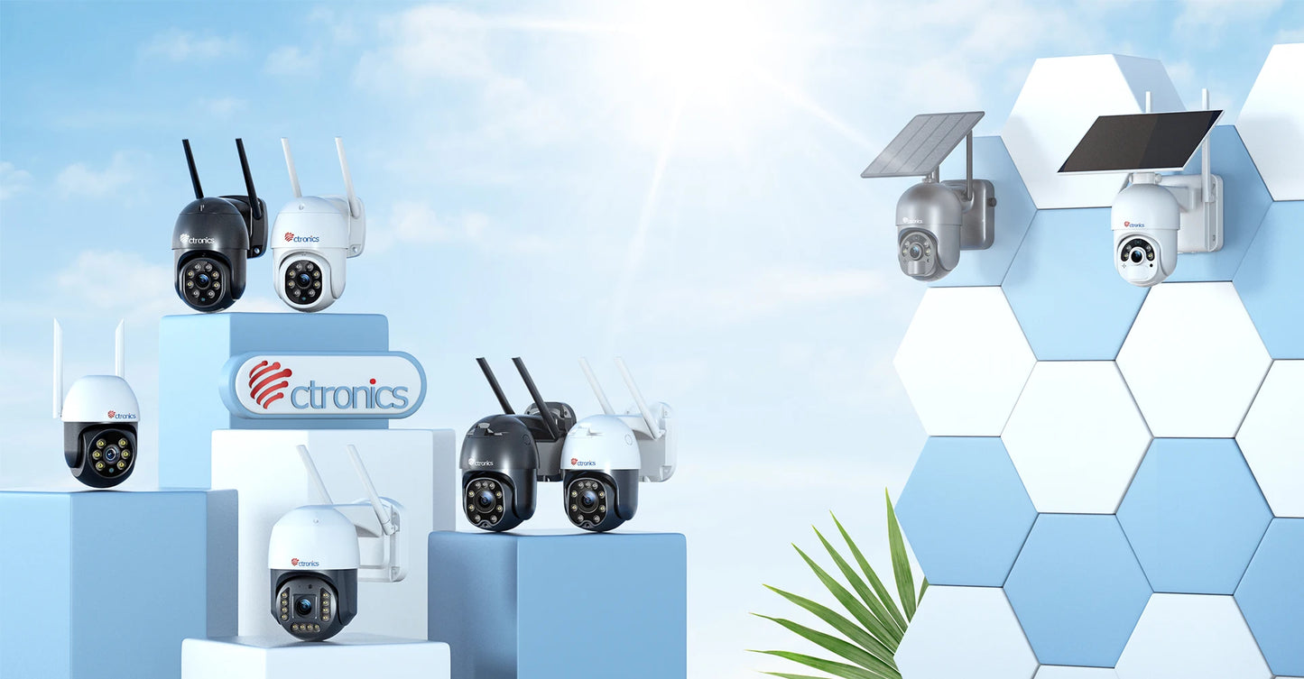 Ctronics 4K 8MP Outdoor WiFi Surveillance Camera 360 Zoom
