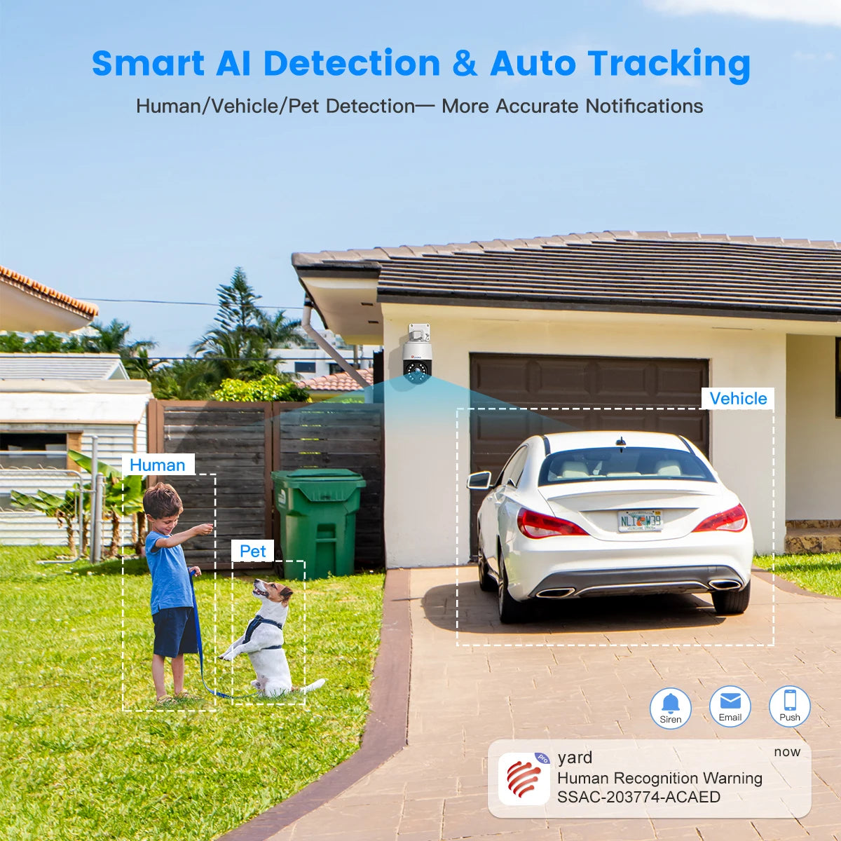 Ctronics 4K 8MP Outdoor WiFi Surveillance Camera 360 Zoom