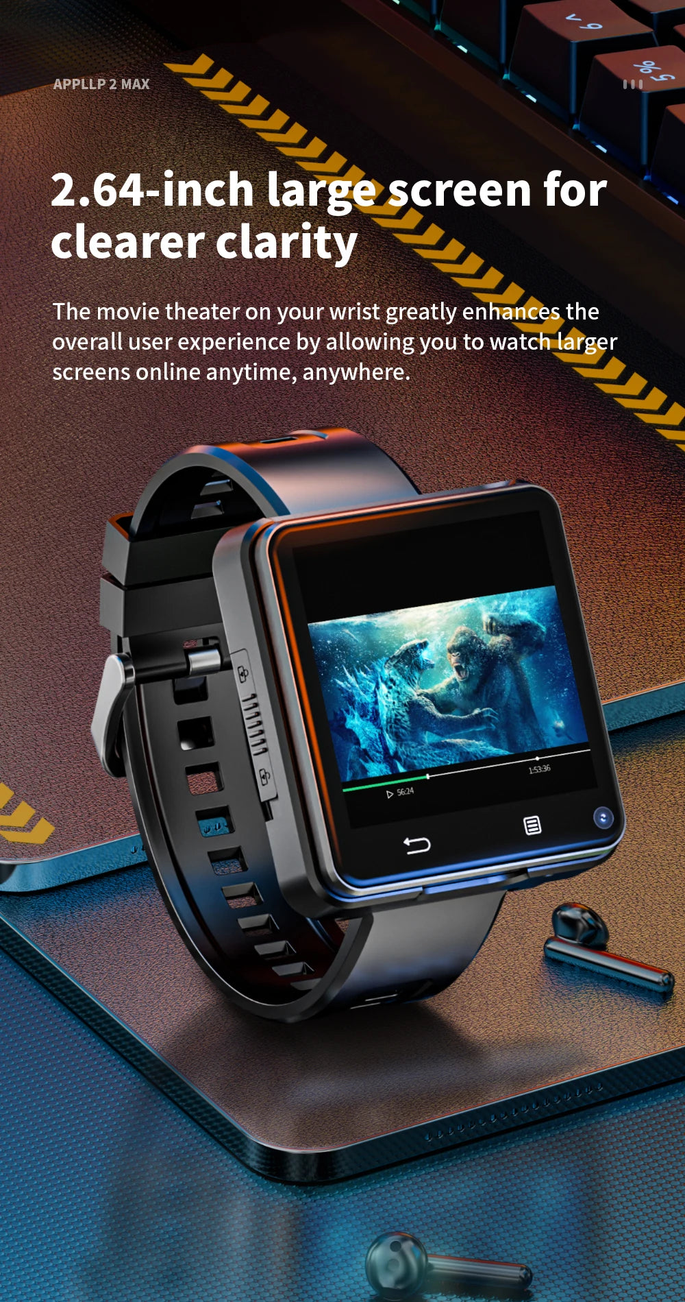 LOKMAT APPLLP 2 MAX Dual Camera Android 11 Smart Watch