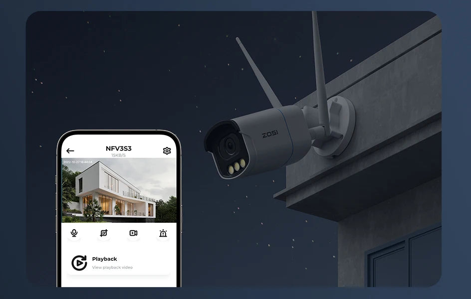 ZOSI 4K WiFi 6 Security IP Camera System Night Vision 8MP Pan Tilt Wireless Cam