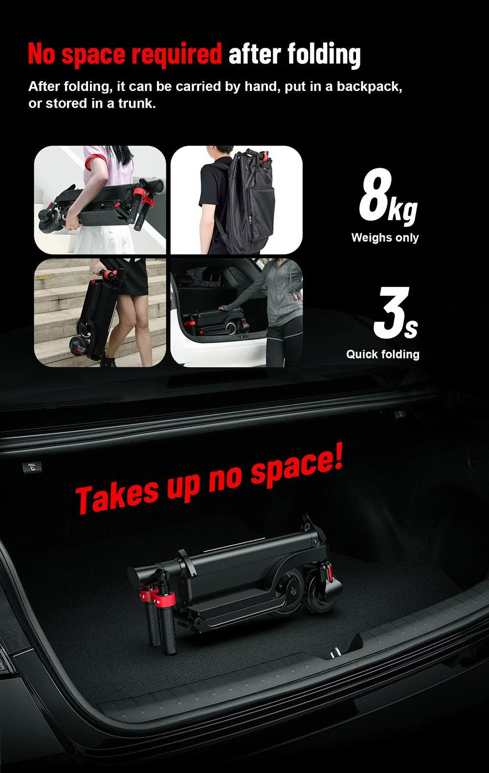 Huancic HX X6 Electric Scooter 350W Foldable 25kmh Model