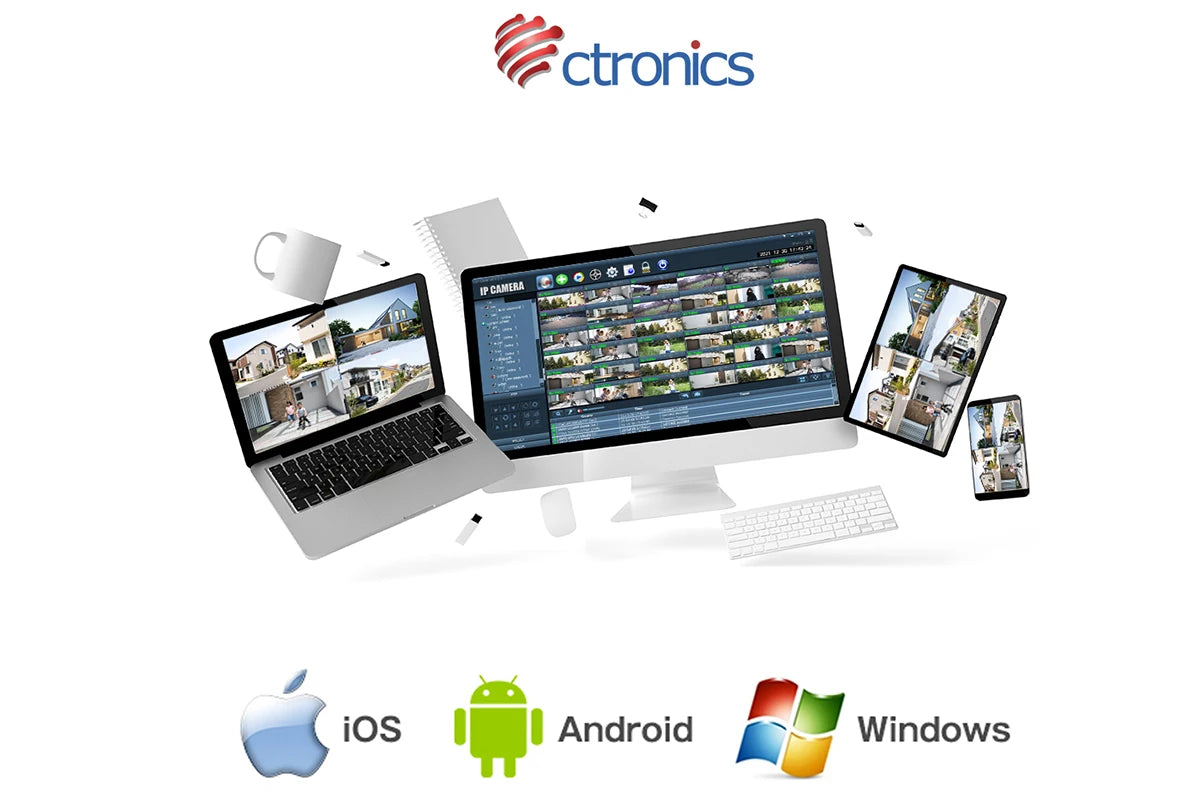 Ctronics 4K 8MP Outdoor WiFi Surveillance Camera 360 Zoom