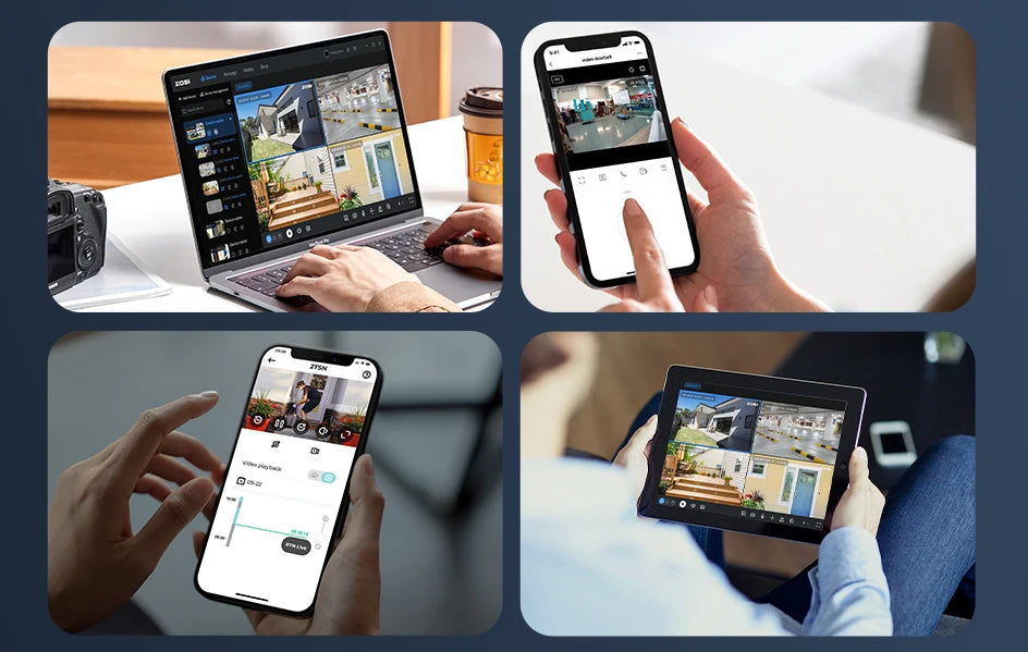 ZOSI 4K WiFi 6 Security IP Camera System Night Vision 8MP Pan Tilt Wireless Cam