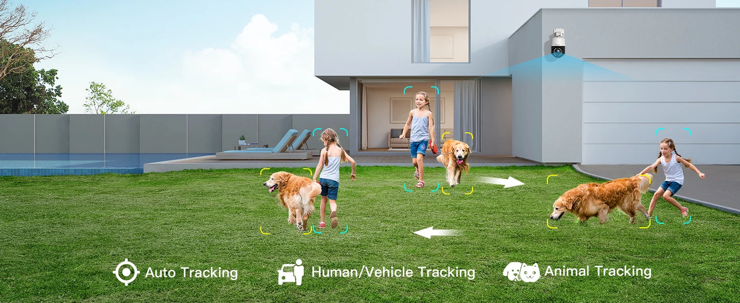 Ctronics 4K 8MP Outdoor WiFi Surveillance Camera 360 Zoom