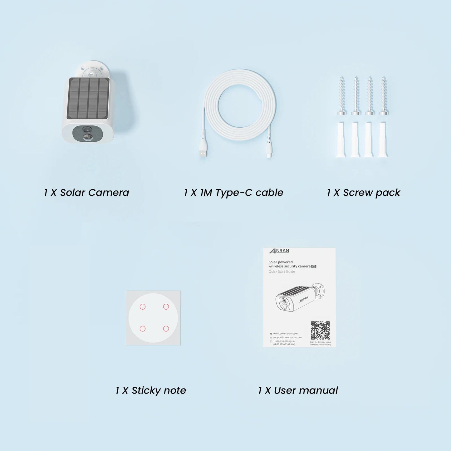 ANRAN 2K Solar Wireless Security Camera Floodlight WiFi