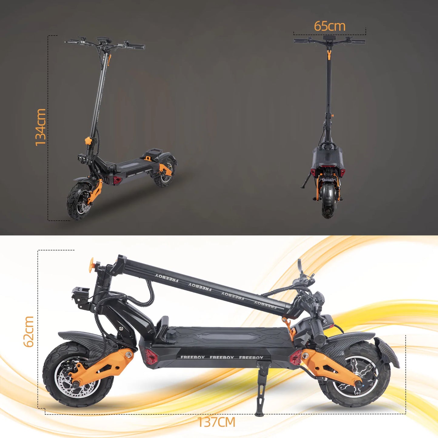 6000W Dual Motor Electric Scooter 50mph Folding Off Road