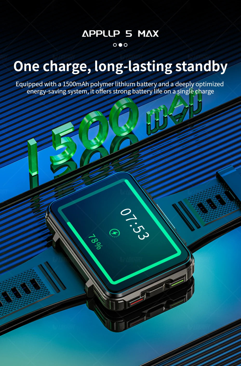 LOKMAT APPLLP 5 Max Android Watch Screen HD 4G Camera