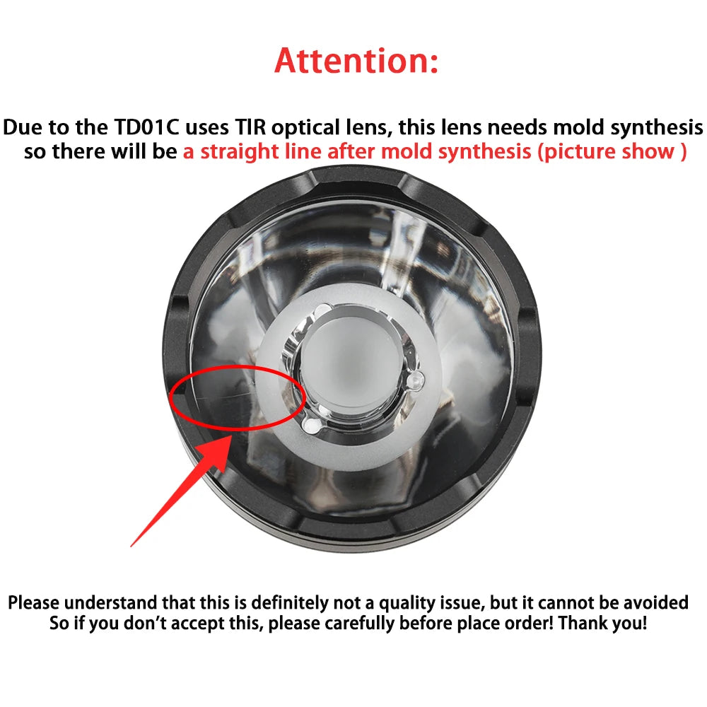 Wurkkos TD01C 21700 Rechargeable Tactical Flashlight LED USB C 1800 Lm IPX8