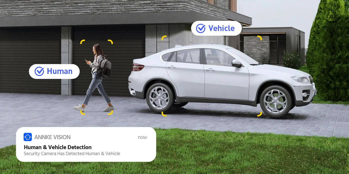 ANNKE 4 Pack 12MP Outdoor Smart PoE Dual Light Camera IP67