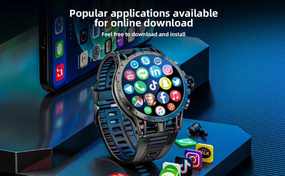 LOKMAT APPLLP 4 Android Smartwatch 4G Phone AMOLED Screen