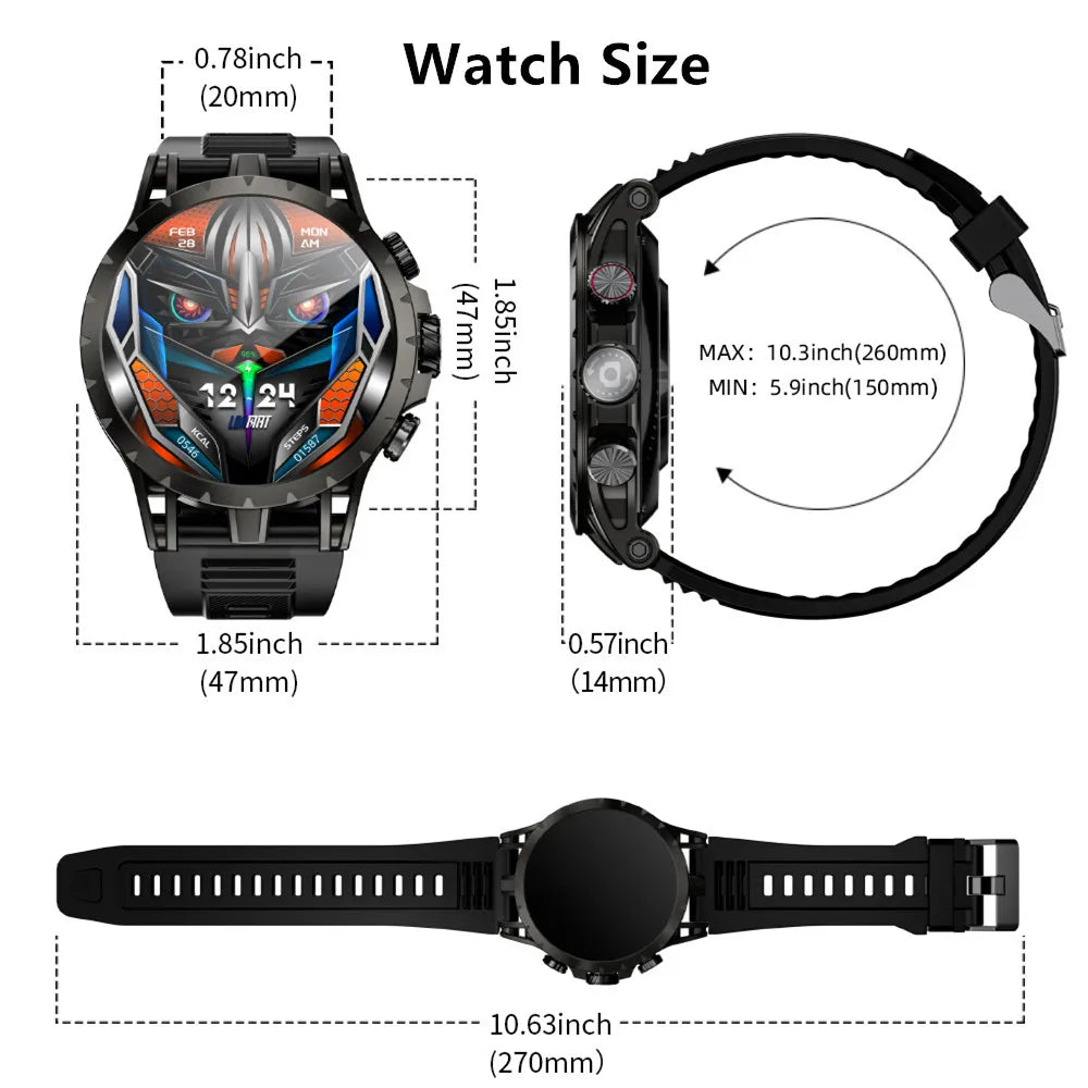 LOKMAT APPLLP 4 Android Smartwatch 4G Phone AMOLED Screen