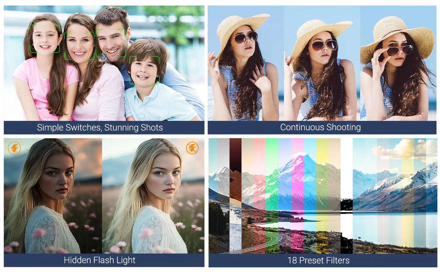 Gavonde 4K Camera 75MP Autofocus Anti Shake 18X Zoom Selfie