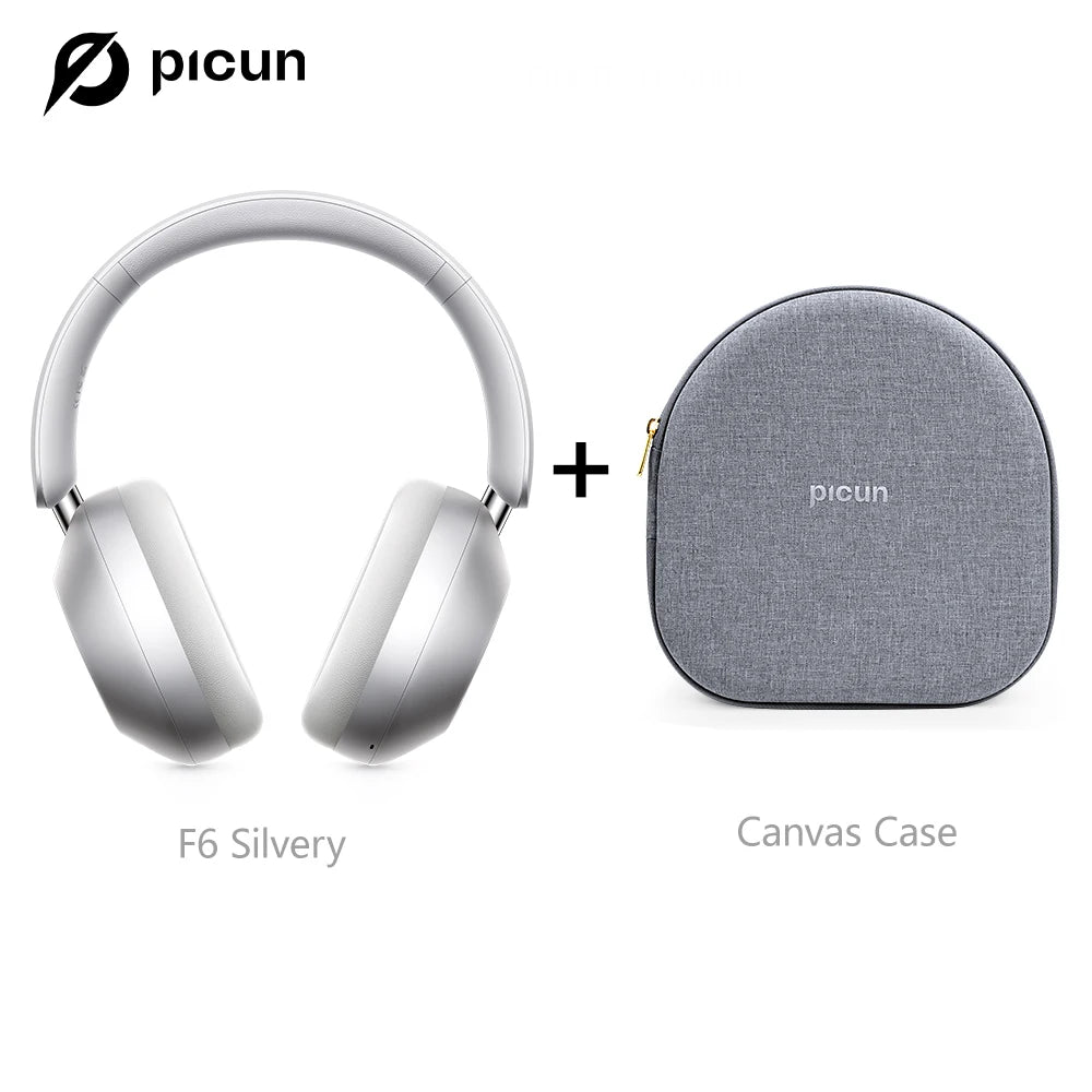 Picun F6 ANC Bluetooth Headphones Hi Res 3D Audio With App Control Low Latency