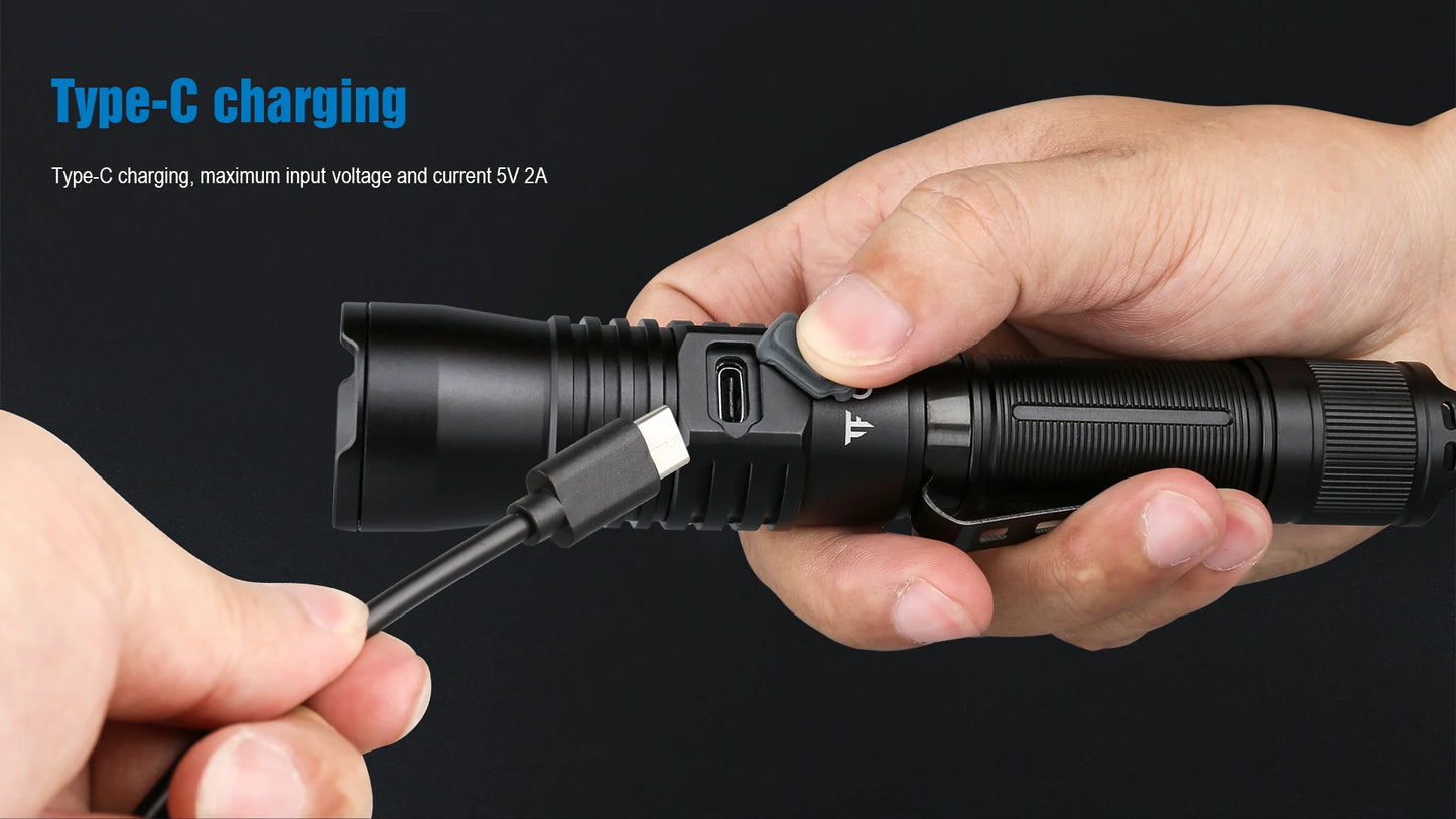 TrustFire T30R 1100M Tactical Flashlight 460 Lumen USB Rechargeable LED Torch