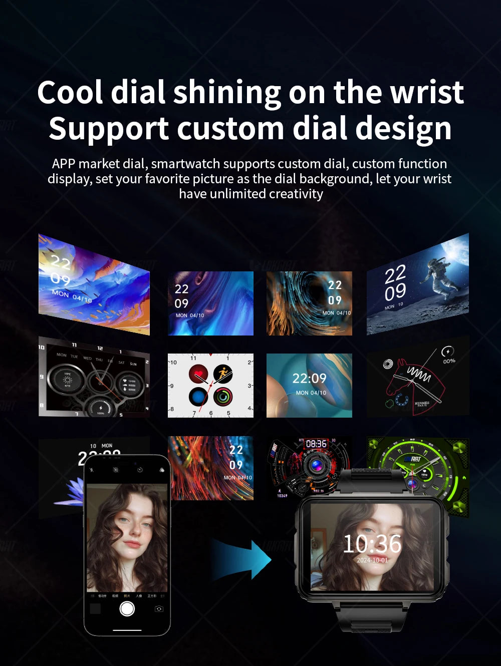 LOKMAT APPLLP 5 Max Android Watch Screen HD 4G Camera