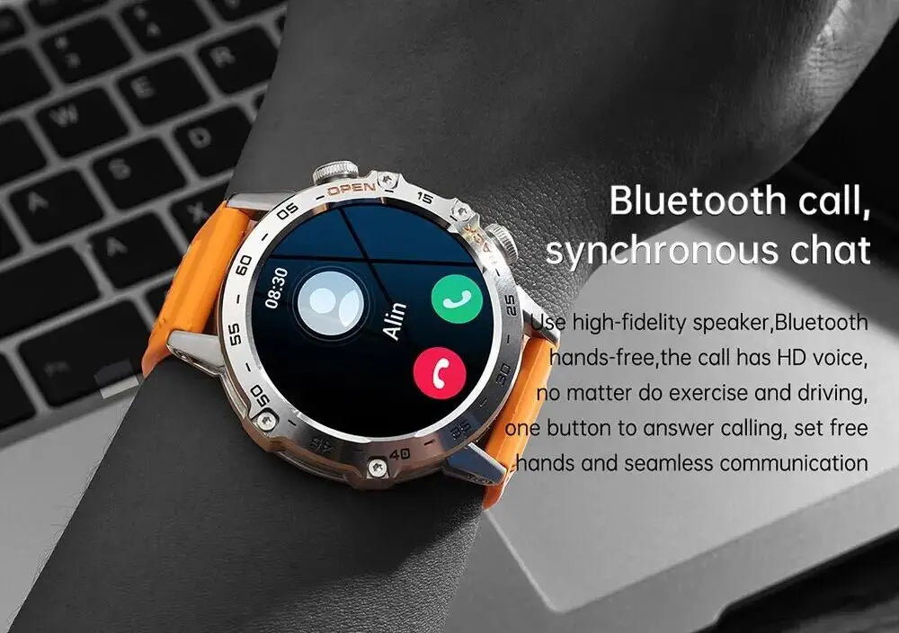 LIGE Smart Watch 1.39 Inch Bluetooth Call Men Outdoor Fitness Heart Rate Health Monitoring Smartwatch Android iOS