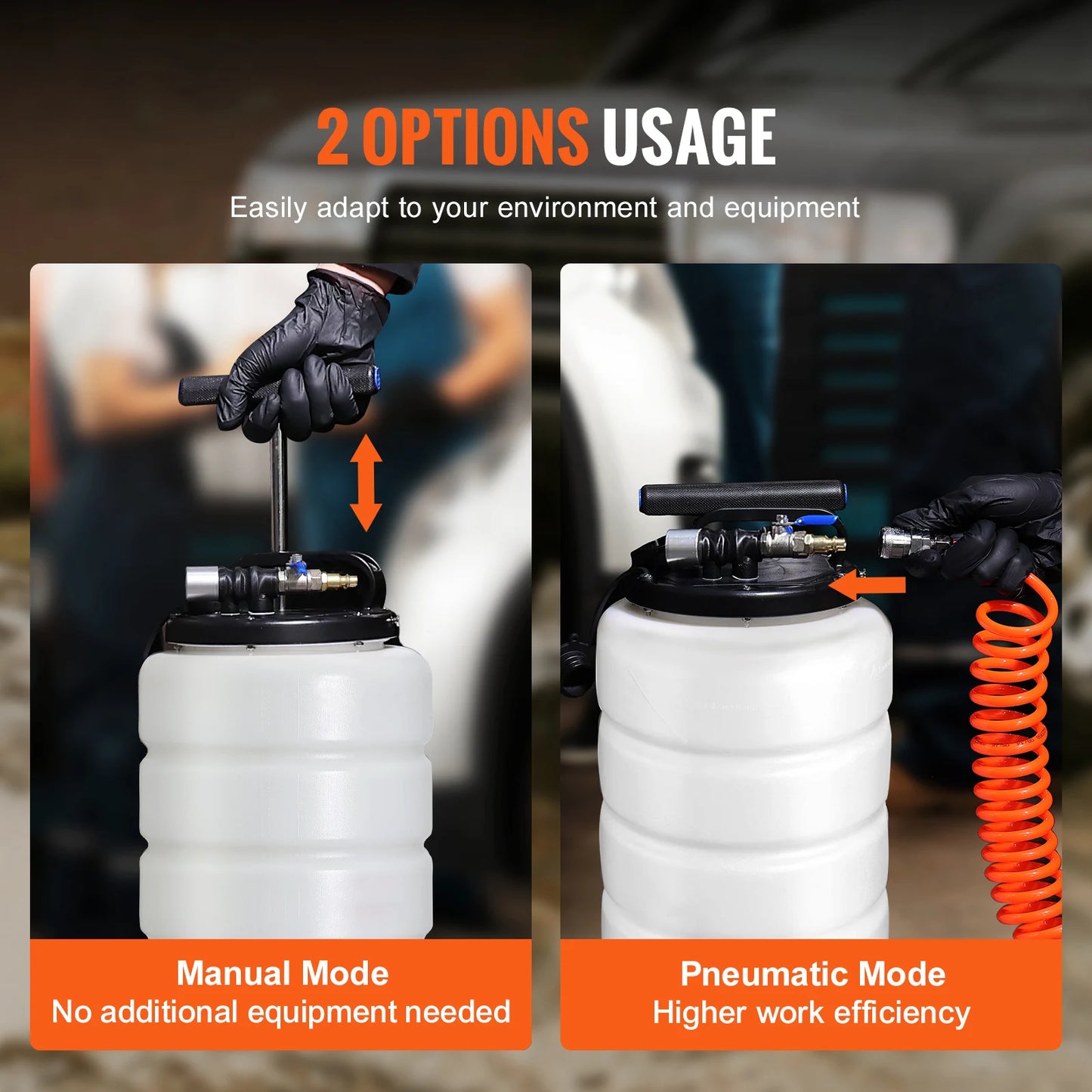 SucceBuy 6.5L 15L Pneumatic Fluid Extractor With Suction Hose Oil Change