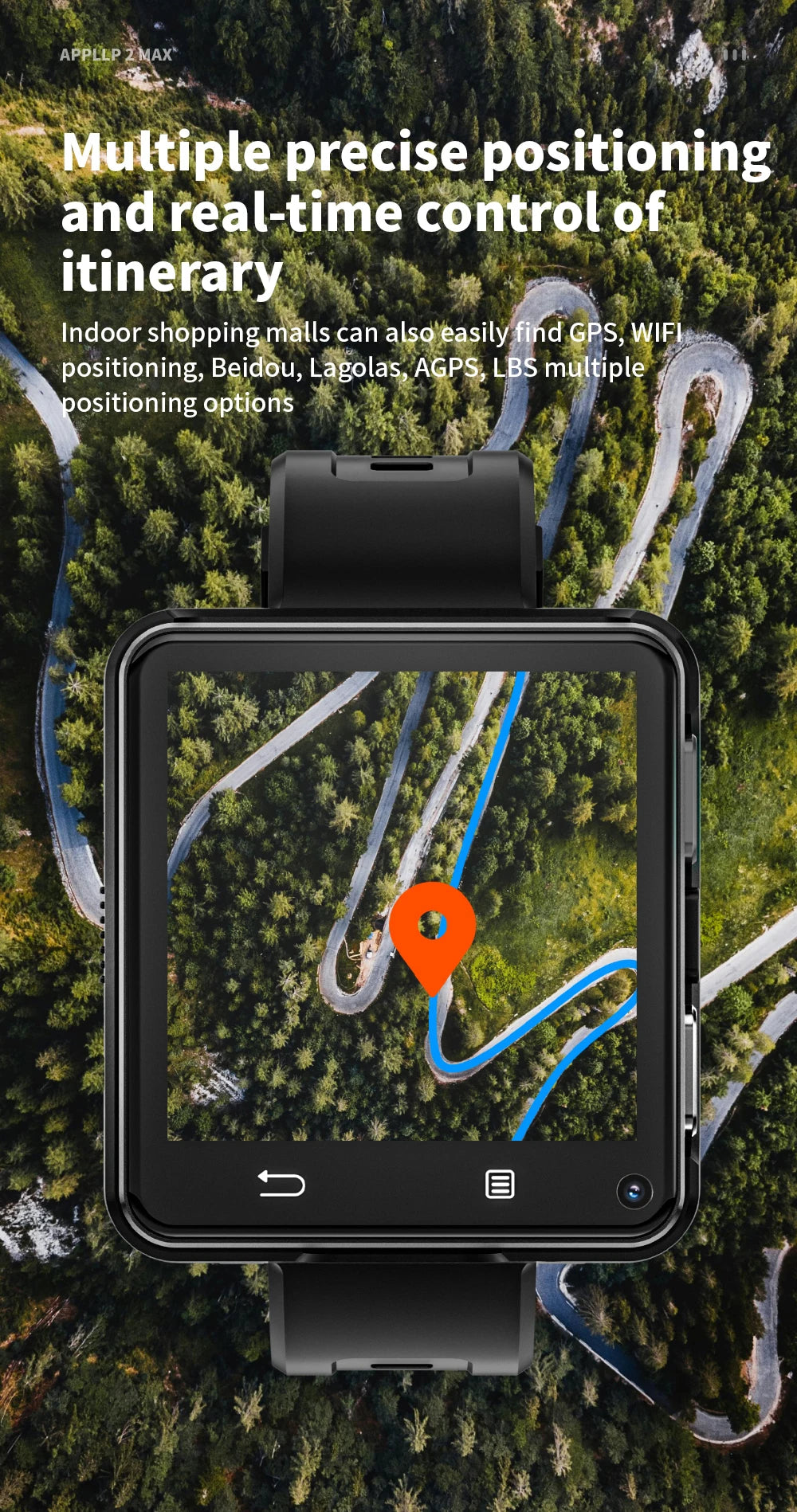 LOKMAT APPLLP 2 MAX Dual Camera Android 11 Smart Watch