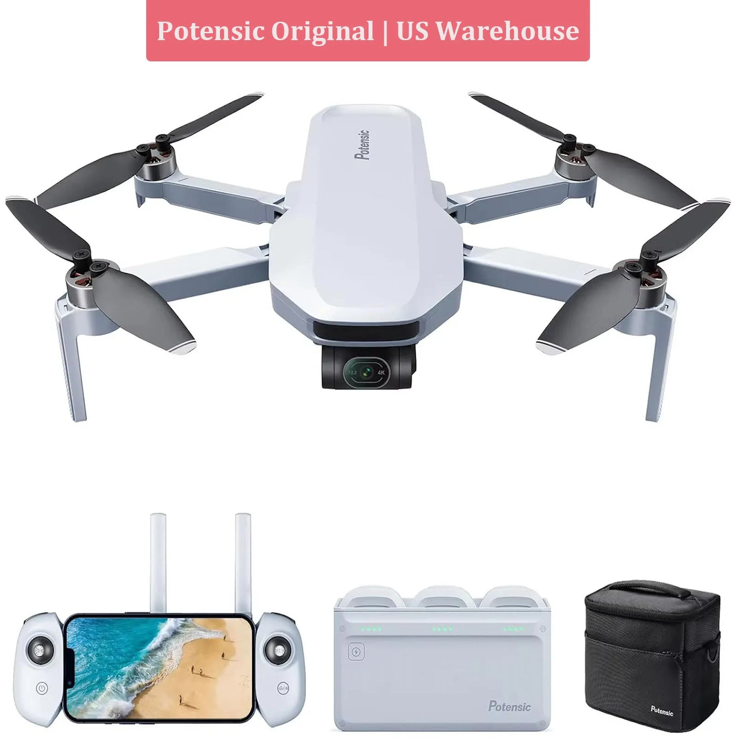 Potensic Atom 4K Drone With 3 Axis Gimbal Under 249g GPS