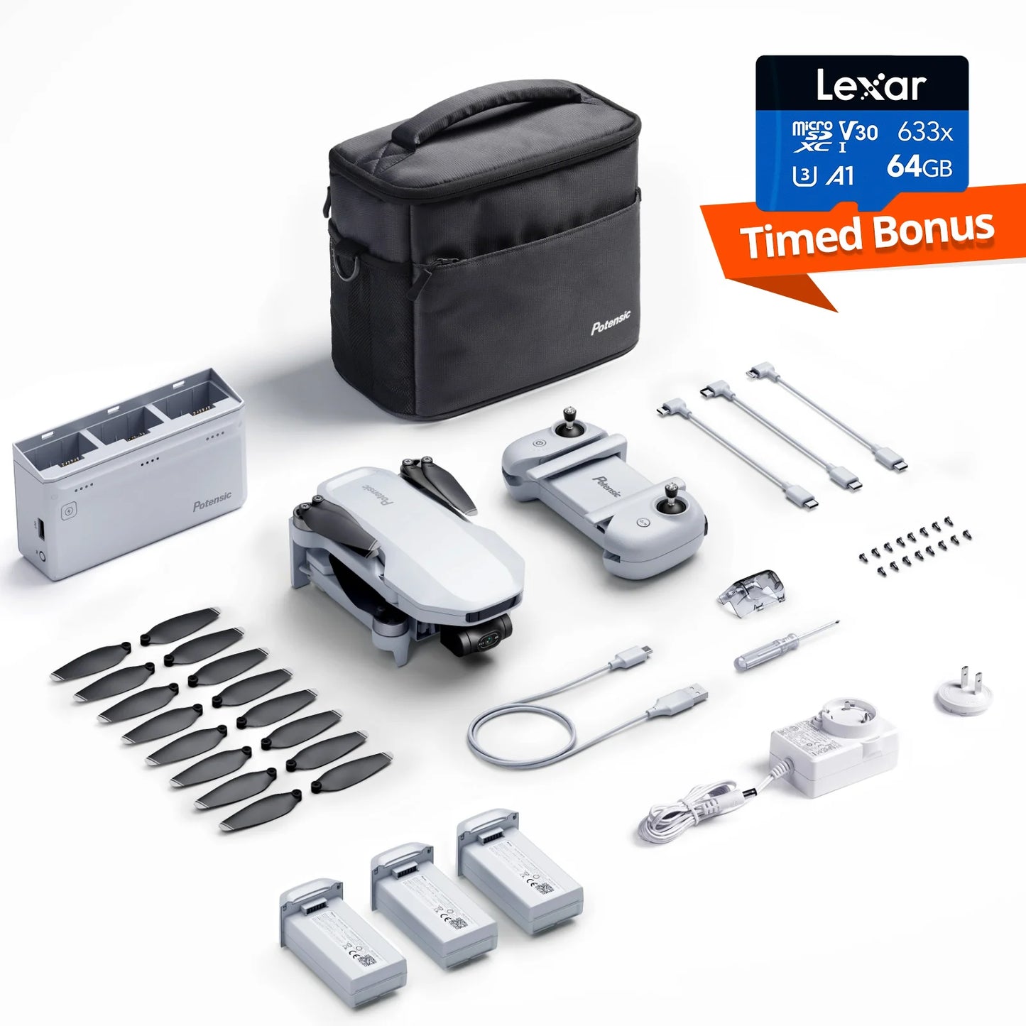 Potensic Atom 4K Drone With 3 Axis Gimbal Under 249g GPS