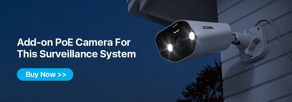 ZOSI 8CH POE Video Surveillance Kit 4K IP Cameras Outdoor