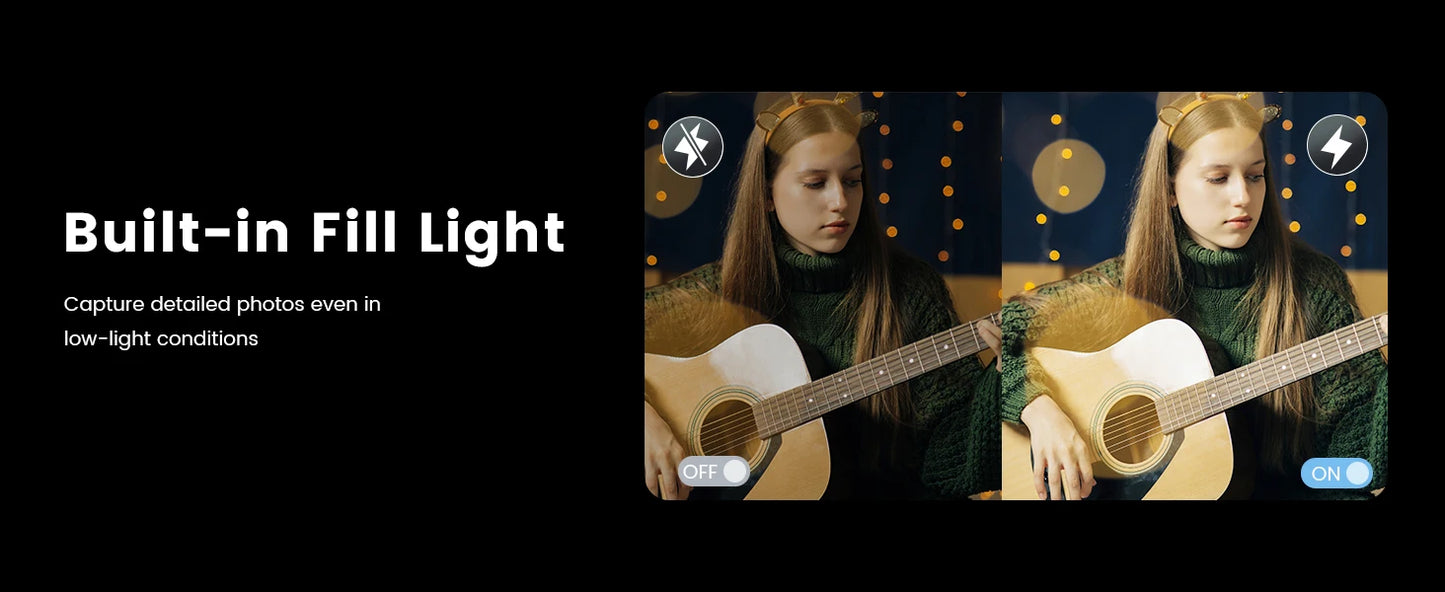 Gavonde Compact 4K Camera With WiFi Webcam 64MP Camcorder