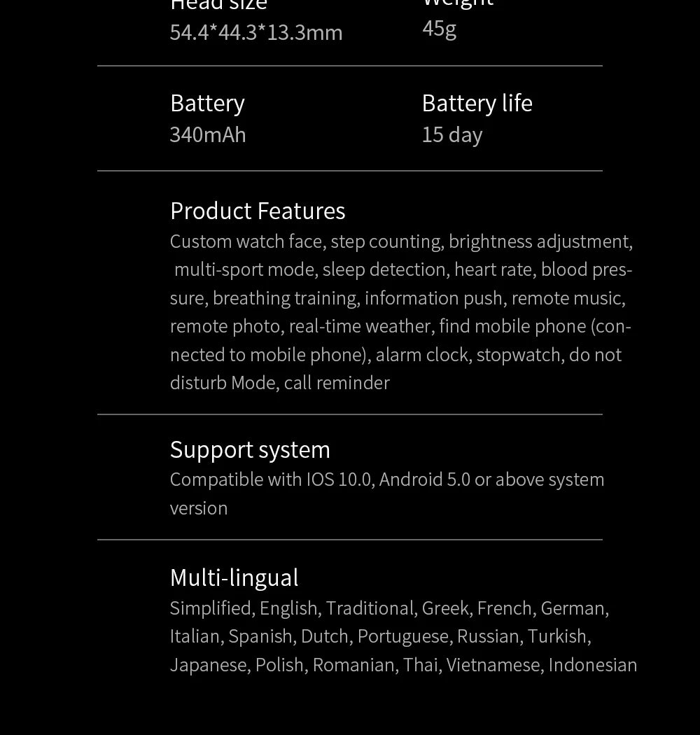 Lokmat Ocean Pro Smart Watch 5ATM Waterproof Heart Rate