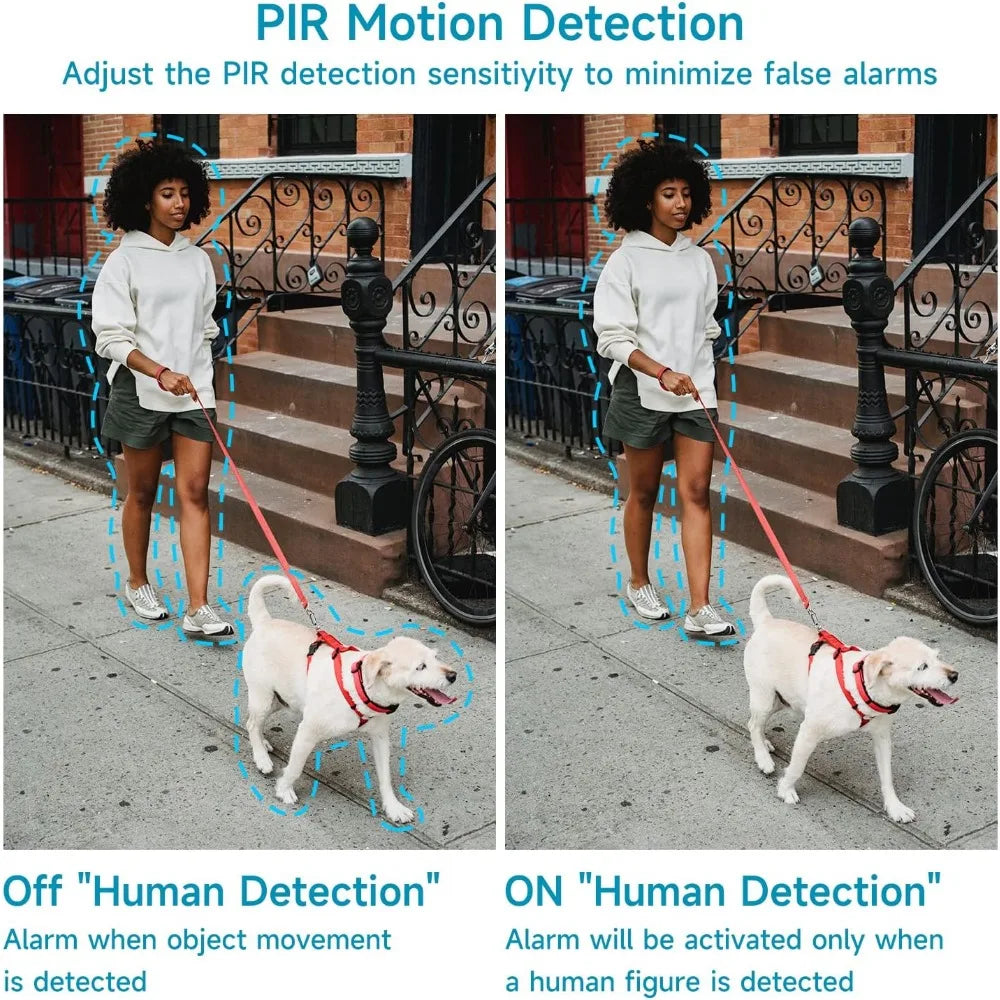 4 Pack Solar Security Cameras 4MP Pan Tilt Battery Powered