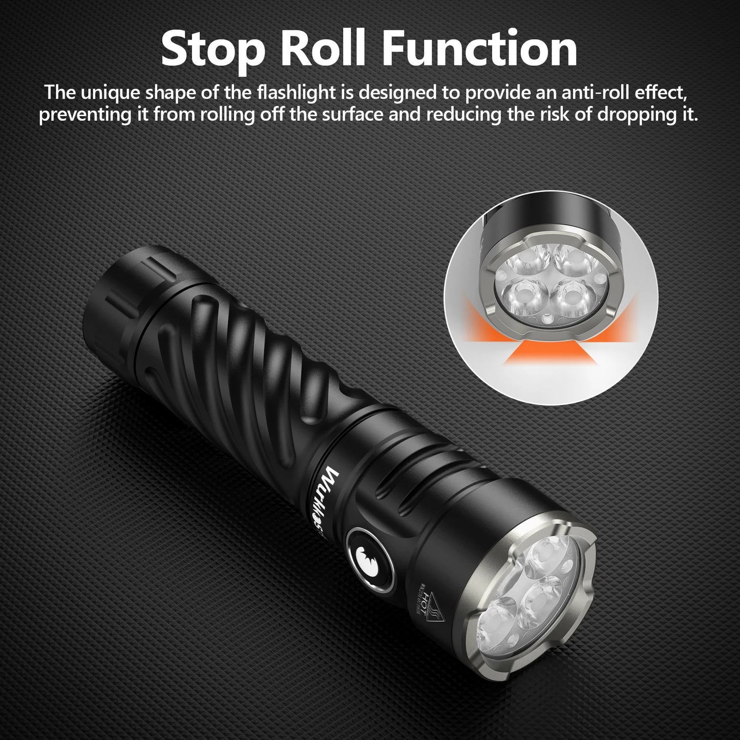 Wurkkos TS26S Rechargeable 21700 Flashlight 3100LM IPX8 Magnet Tail Self Defense