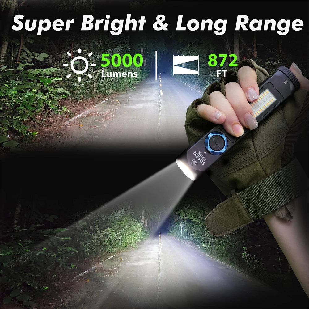 Sofirn IF23 Pro RGB LED Flashlight 5000lm 21700 USB C Rechargeable Magnetic