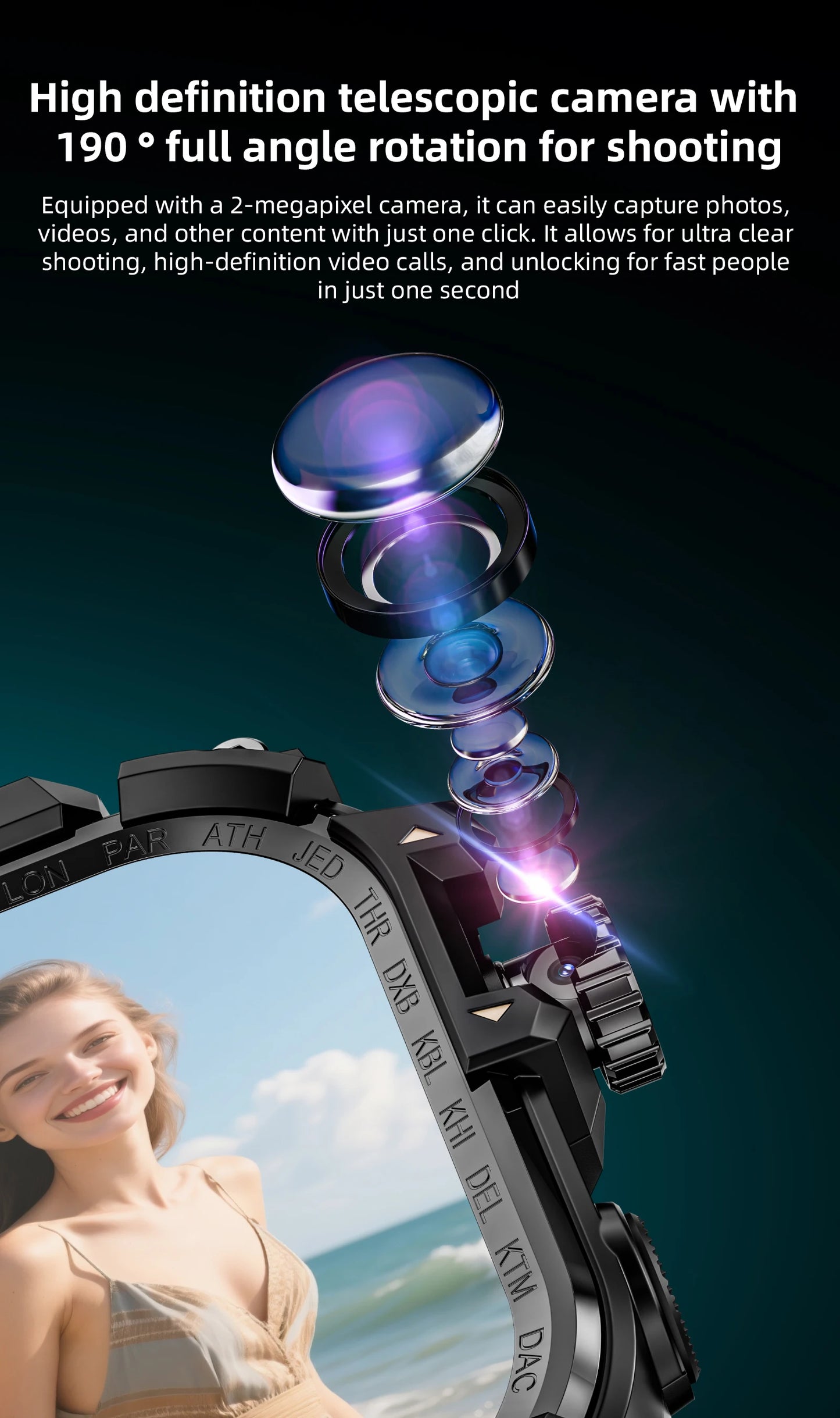 Lokmat Appllp 7 Max Android Smart Watch Phone Amoled Touch Screen Camera 4G WiFi SIM Card Outdoor Fitness Tracker