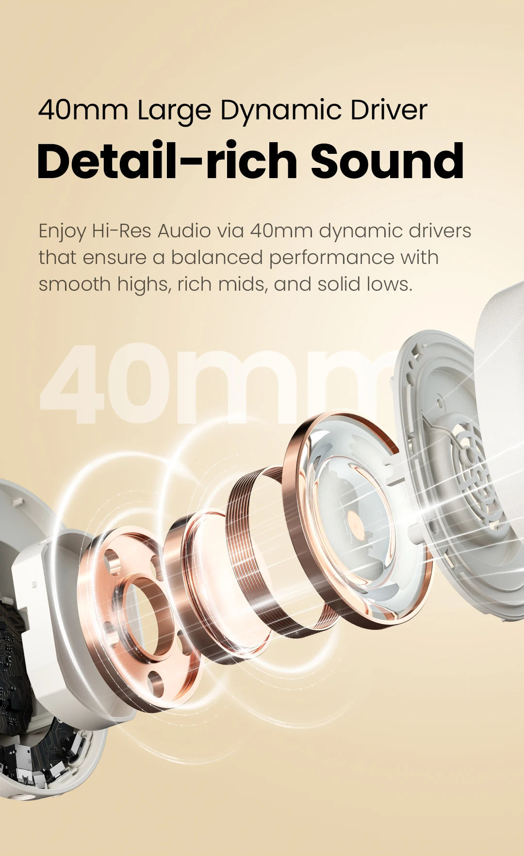 Haylou S30 Wireless Headphones Bluetooth 5.4 ANC 43dB 40mm Driver 80H Playtime