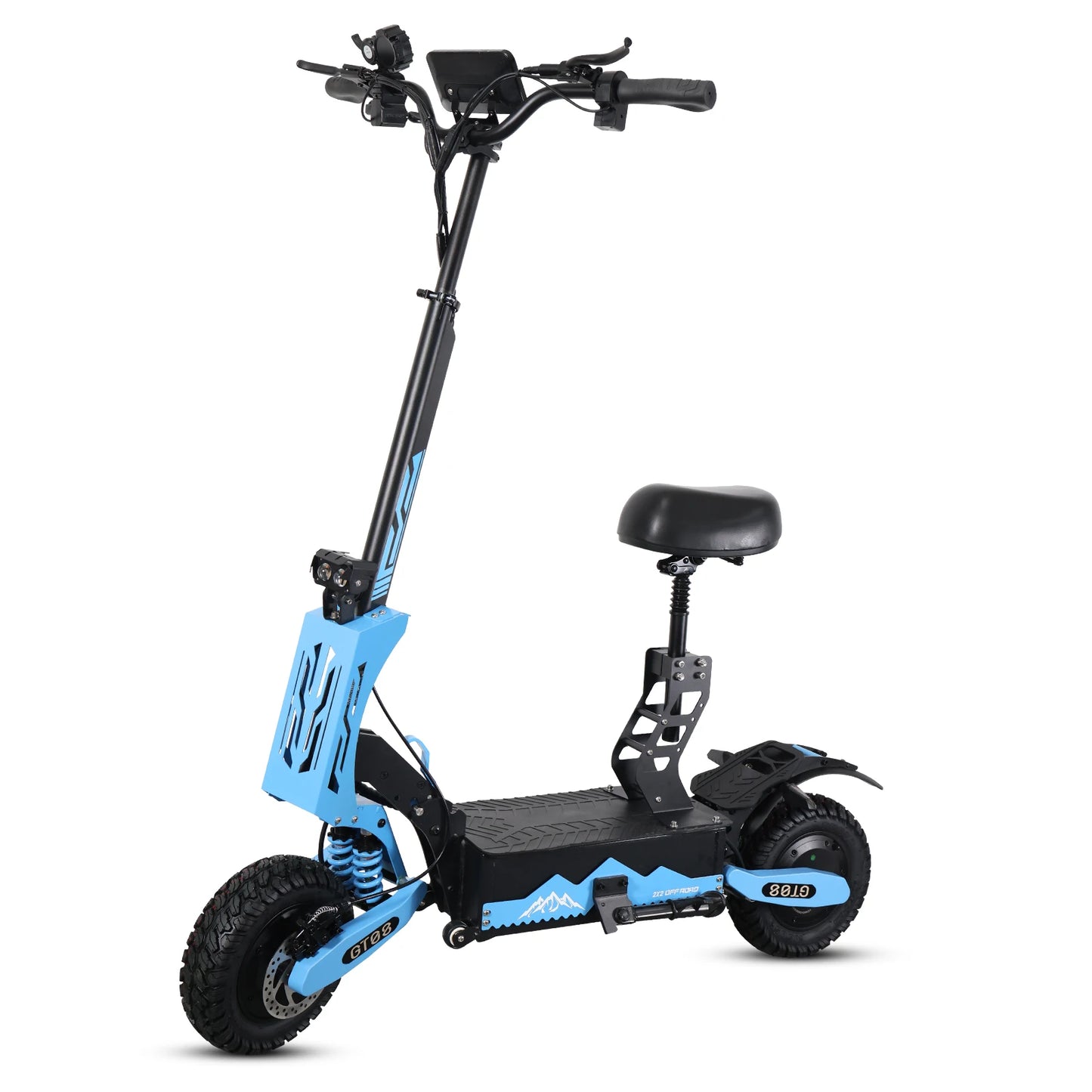 Arwibon 5600W Dual Motor Electric Scooter 46 MPH 60V 27Ah Off Road Folding Seat