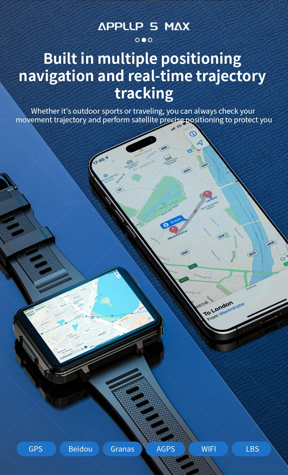 LOKMAT APPLLP 5 Max Android Watch Screen HD 4G Camera