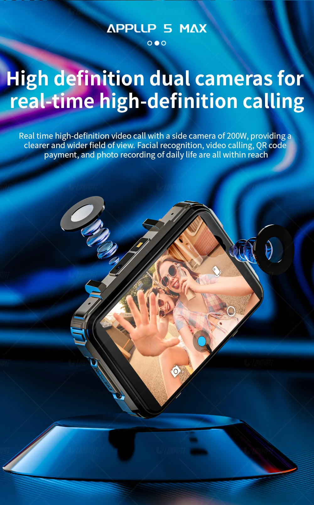 LOKMAT APPLLP 5 Max Android Watch Screen HD 4G Camera