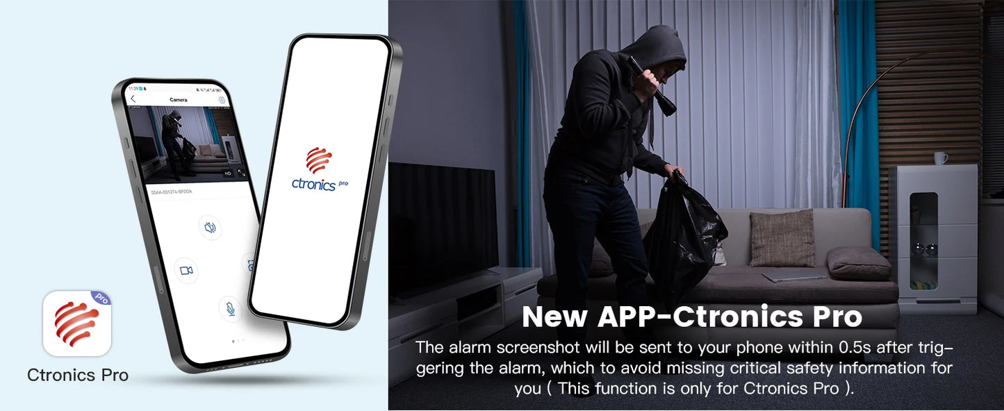 Ctronics 4K 8MP Outdoor WiFi Surveillance Camera 360 Zoom