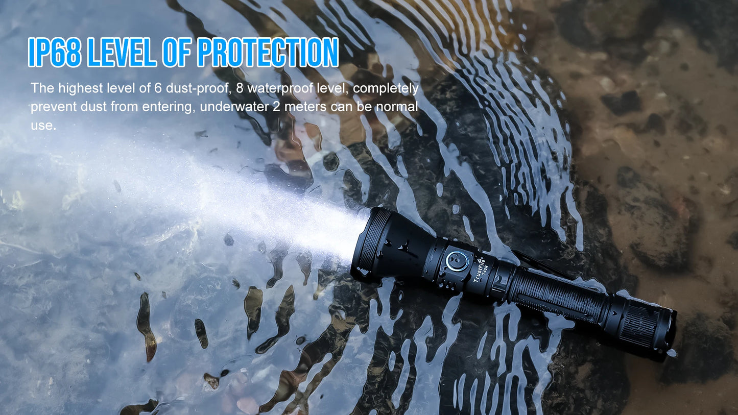 Trustfire T40R Army Tactical LED Flashlight 1800 Lumen USB Rechargeable IP68