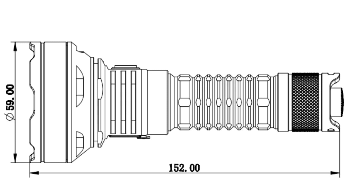 Wurkkos TD01C 21700 Rechargeable Tactical Flashlight LED USB C 1800 Lm IPX8