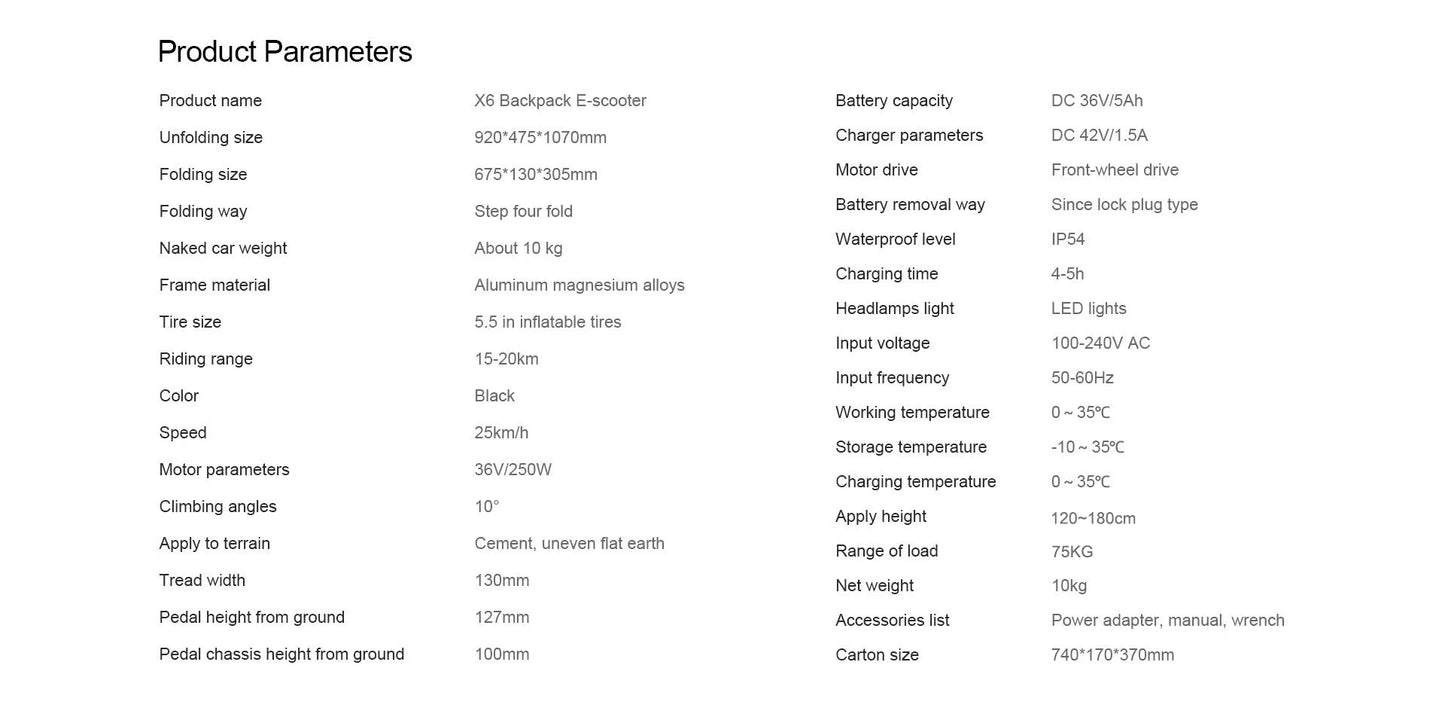 Huancic HX X6 Electric Scooter 350W Foldable 25kmh Model