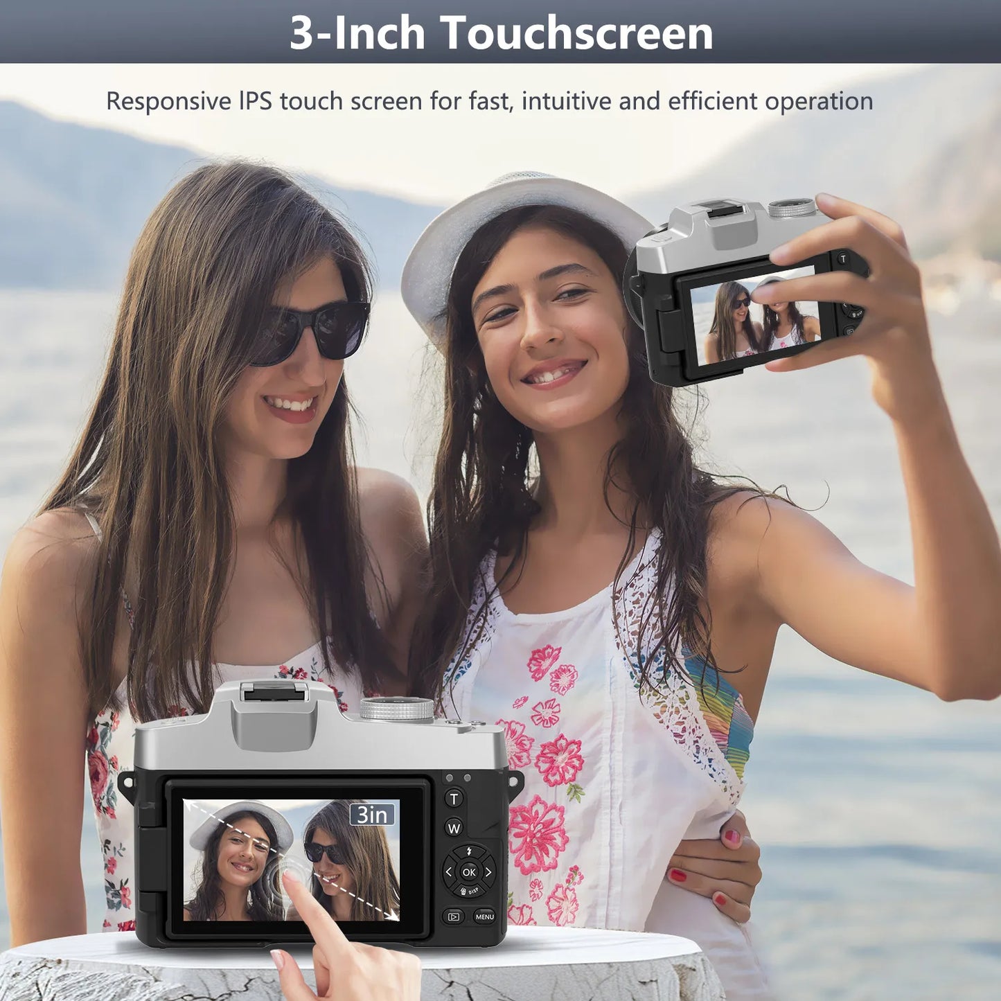 75MP 4K Vlogging Camera 3Inch Touch Screen 18X Autofocus