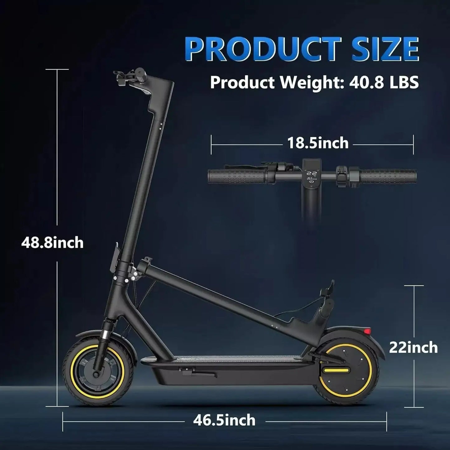 Ladped LPMAX 10In Folding Electric Scooter 22MPH 500W