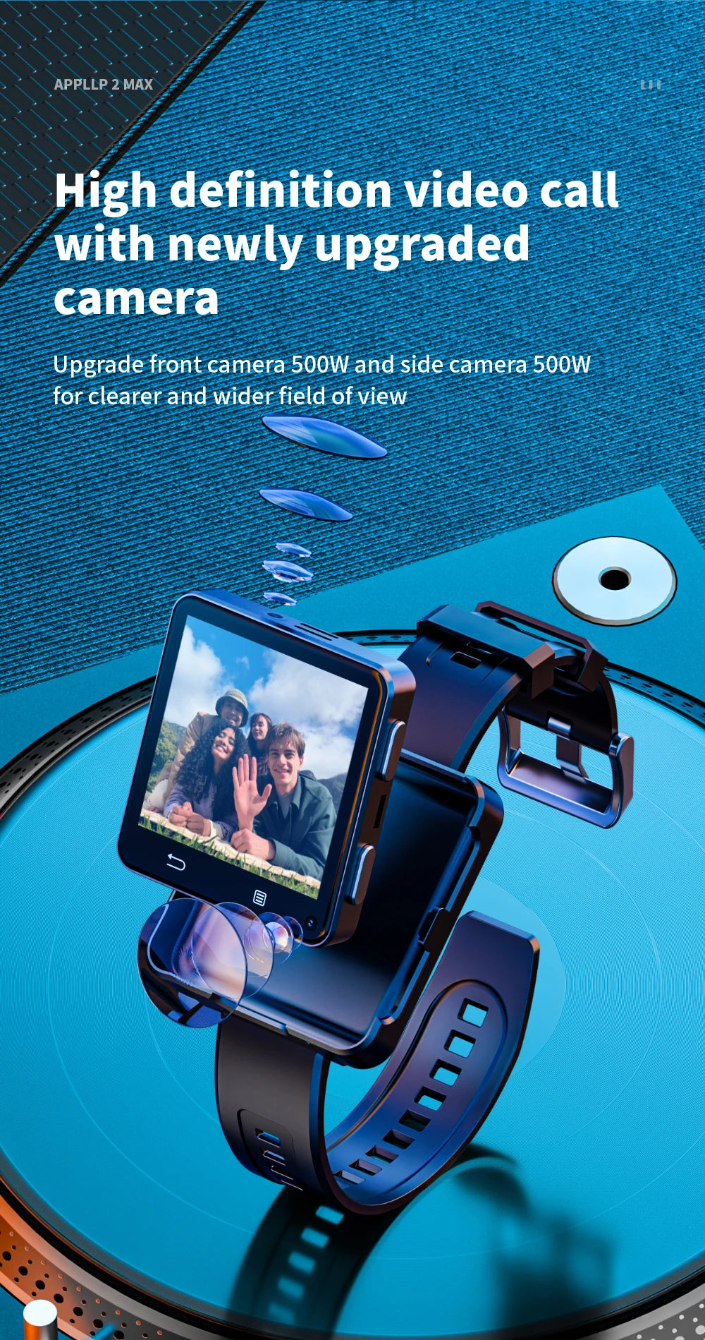 Lokmat Appllp 2 Max Dual Camera Android 11 Smart Watch