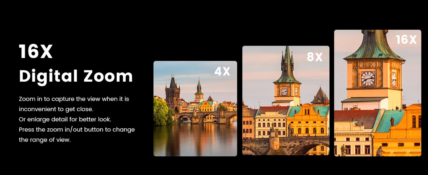 Gavonde Compact 4K Camera With WiFi Webcam 64MP Camcorder