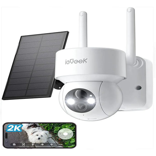 IeGeek 2K 3MP WiFi Security Camera Outdoor PTZ Battery Solar Powered