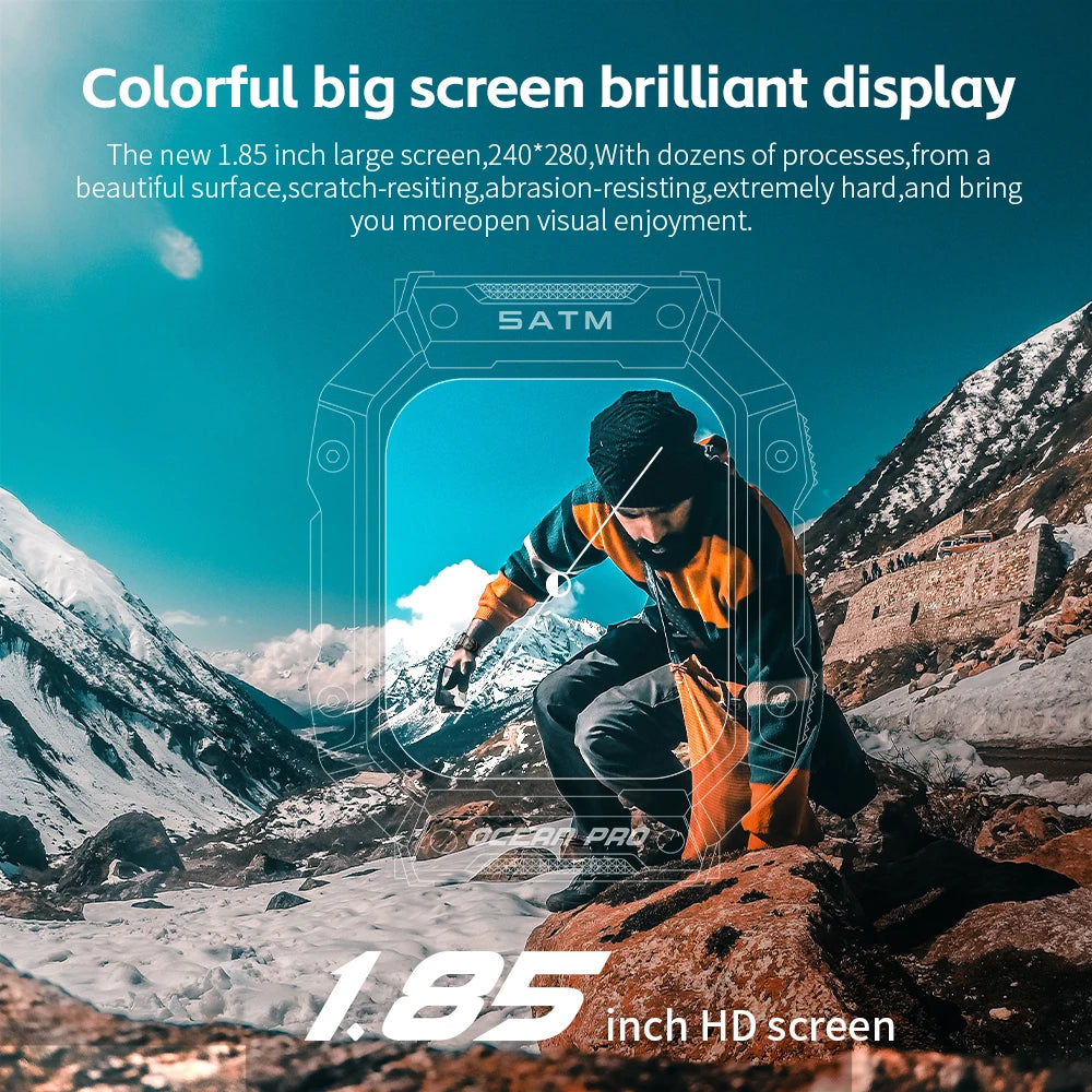 Lokmat Ocean Pro Smart Watch 5ATM Waterproof Heart Rate