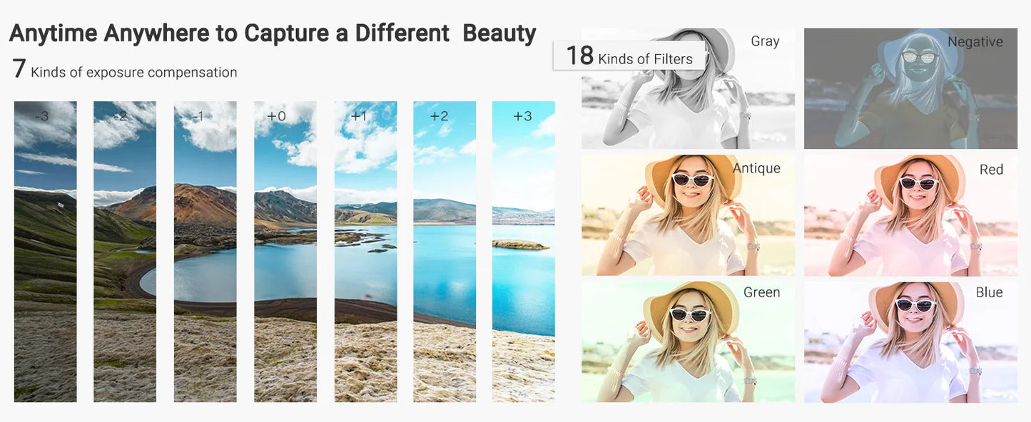 4K 64MP WiFi Vlogging Camera With Flash And Lens Hood
